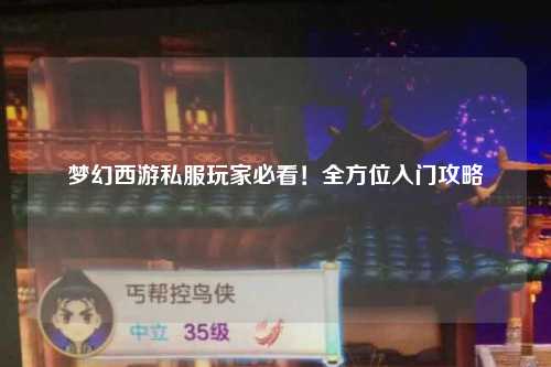 夢(mèng)幻西游私服玩家必看！全方位入門攻略